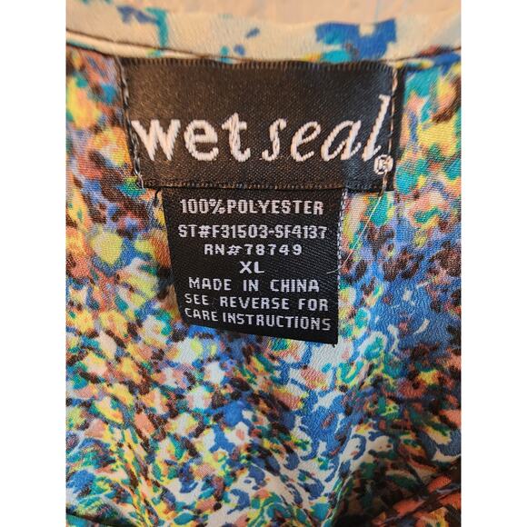 Wet Seal Rainbow Snake Skin Women's Dress Adjustable Straps SZ XL Y2K - Picture 7 of 8